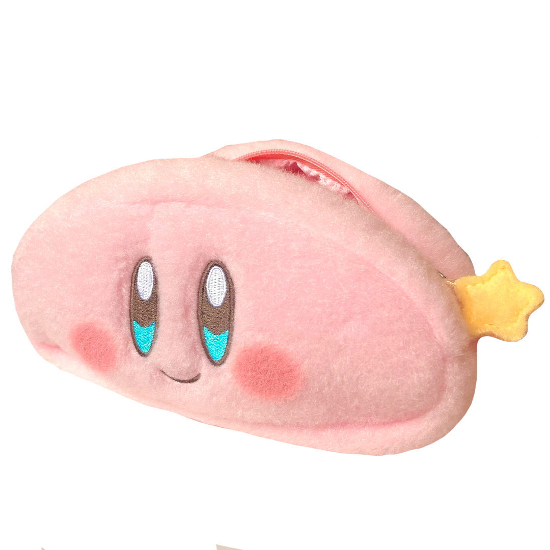 Kirby Pink Fuzzy Pencil Pouch