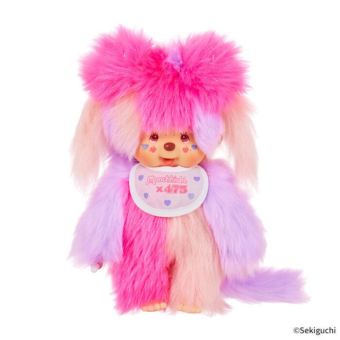 Shinako x Monchhichi Neon Pigtail Cotton Candy Doll
